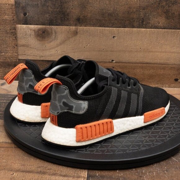 ADIDAS NMD R1 RAW AMBER MENS ATHLETIC SHOES RUNNING GYM CORE BLACK SIZE 13 - Picture 8 of 9
